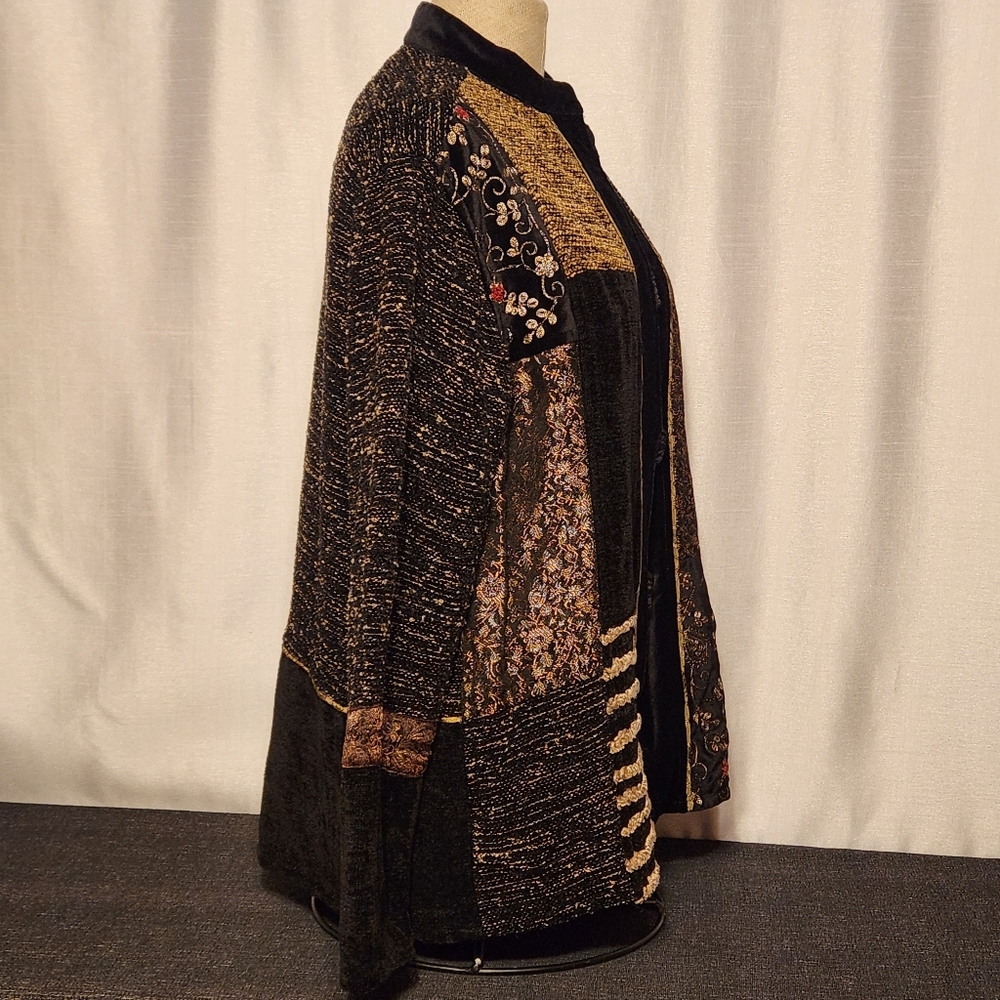 Flashback Patchwork Embroidered Vintage Chenille … - image 2